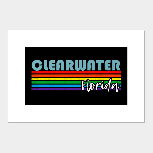Clearwater Florida Pride Shirt Clearwater LGBT Gift LGBTQ Supporter Tee